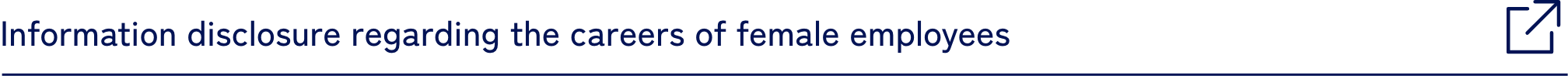 Information disclosure regarding the careers of female employees